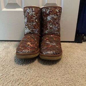 UGG Cream Fleece Lined Boots